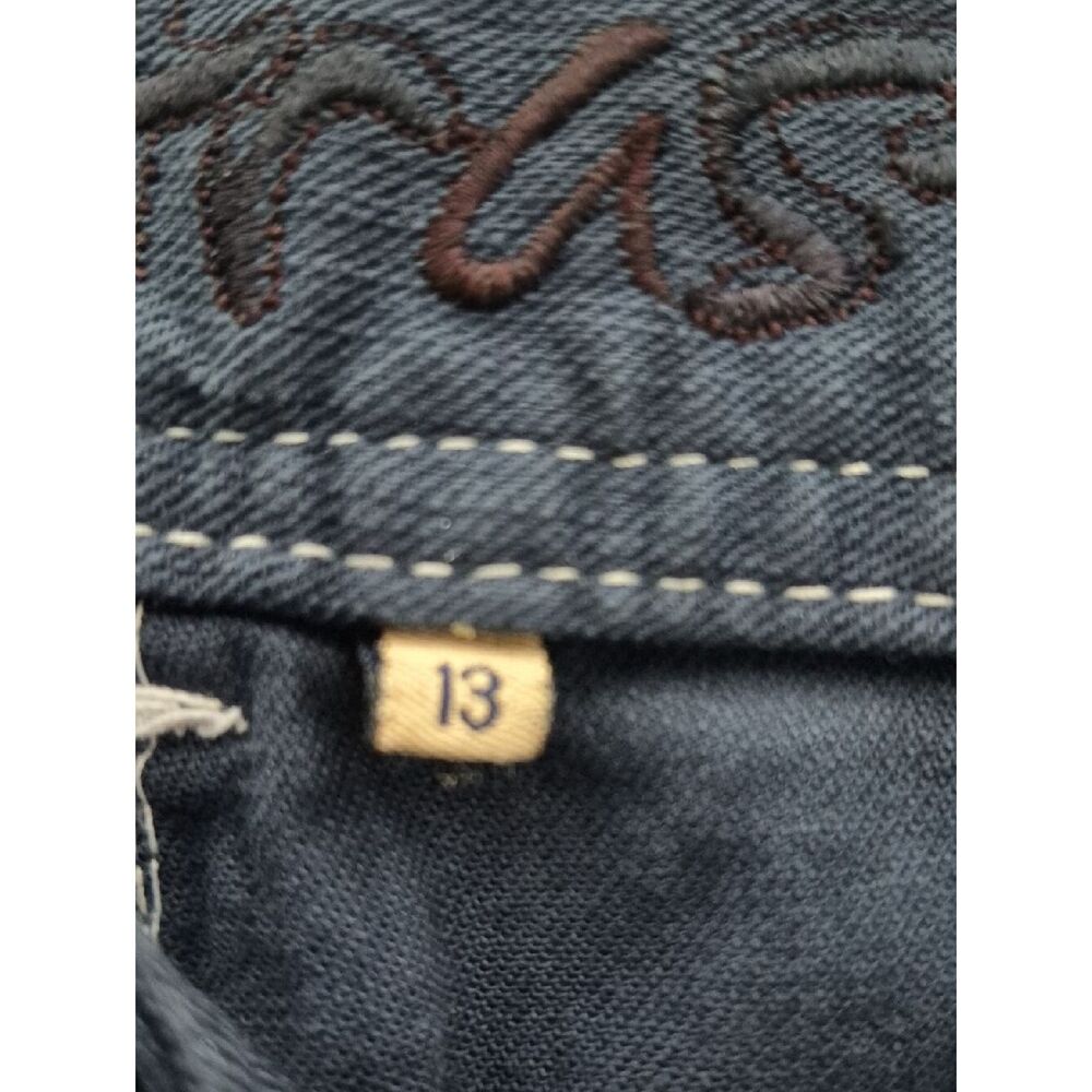 Women’s Dark Blue Cropped Jeans with Contrast Stitching - Picture 6 of 16